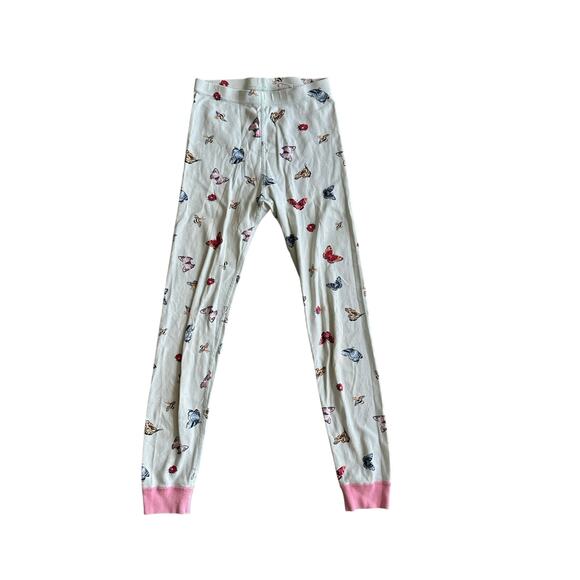 Hanna Andersson Butterfly Print Long John Pajama Pants - Size 10 - Picture 2 of 5
